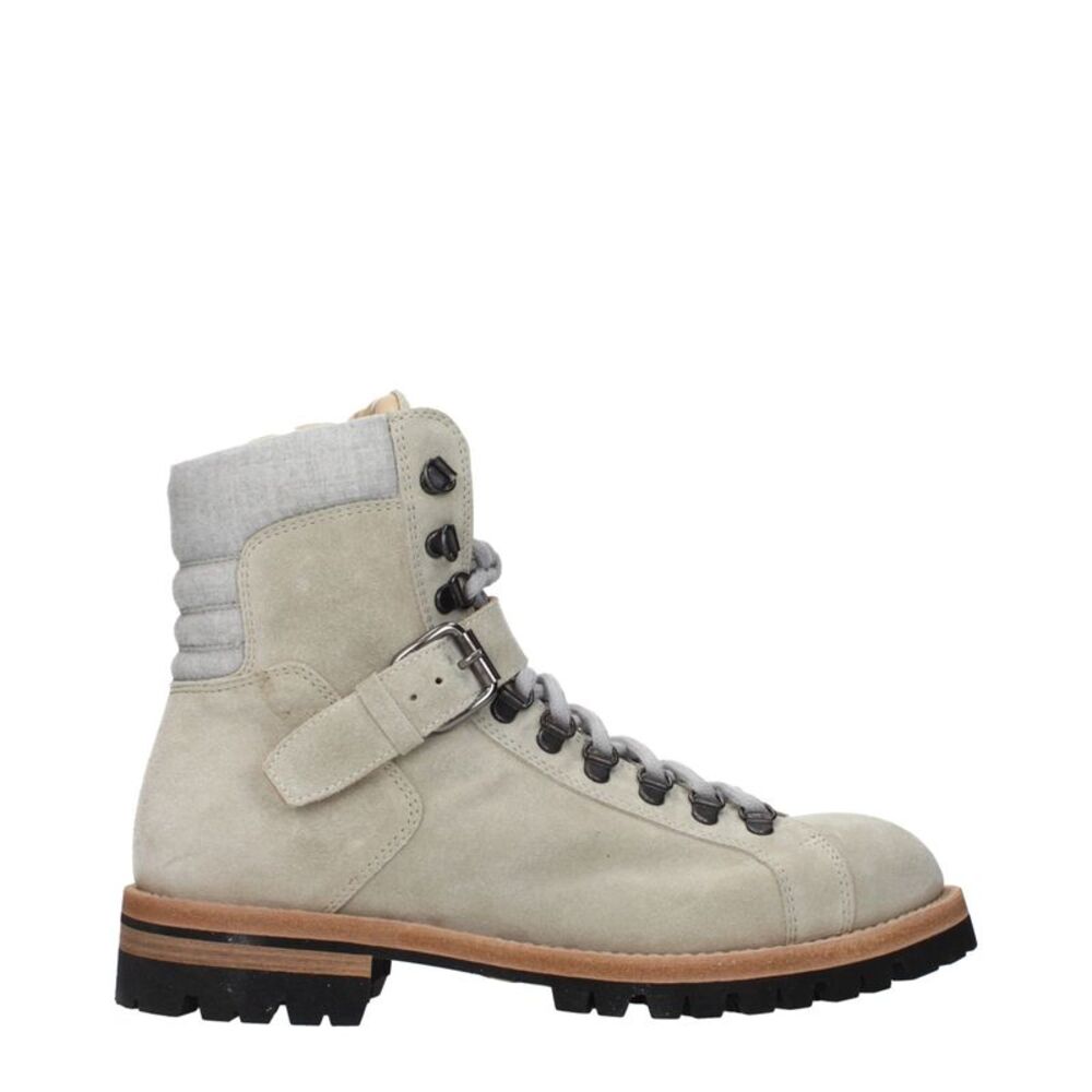Eleventy Beige Leather Ankle Men's Boots